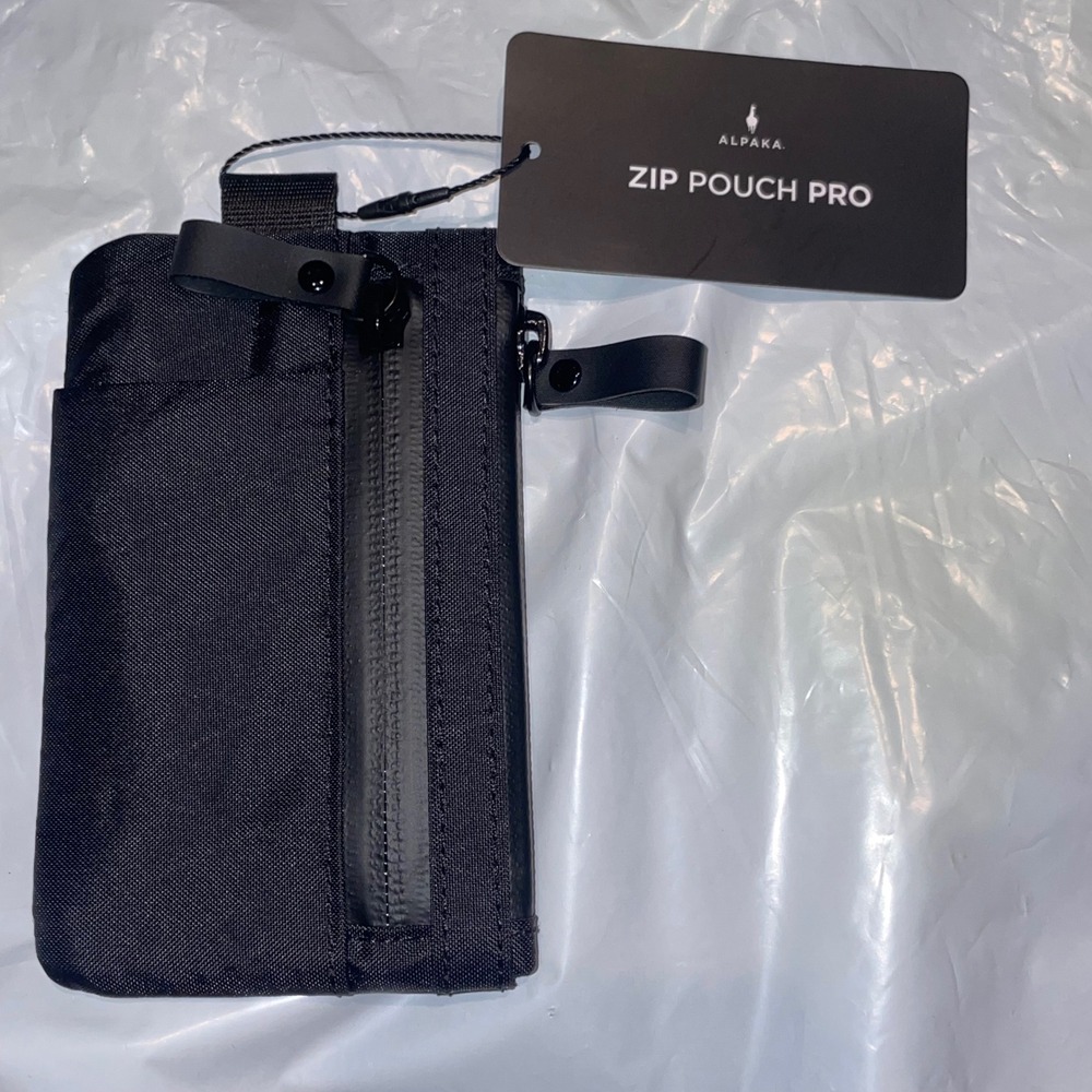Alpaka Zip Pouch Pro Black EDC Minimalist Wallet Card Holder Organizer NEW